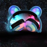 Hot Selling Cute Customized Colorful Glowing Panda Ear Headphone