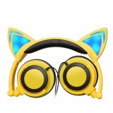 Wired Glowing Cat Ear Cartoon Children Headphones