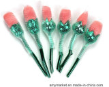 New Amazing Beautiful Rose Flower Makeup Cosmetics Brush Set 6 PCS