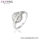 11714 New White CZ Stone Wedding Rhodium Color Diamond Engagement Jewelry Ring