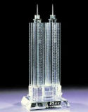 Fashion City Landmarks Crystal Glass Building Mold for Show Room Ornament