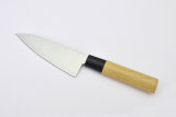 Wood Coating Handle Stainless Steel Fillet Sashimi Sushi Kitchen Knives