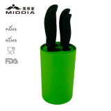 Injucted Handle Ceramic Kitchen Knife Set with Nonslip Stand