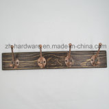 High-Grade Beautiful Clothes Hook Wooden & Metal Board Hook (ZH-7032)