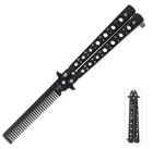 New Trendy Stainless Steel Practice Training Butterfly Knife Comb
