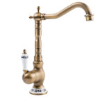 Brass Single Lever Wall-Mounted Kitchen Tap &Faucet&Bibcock Retro 01