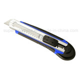 Soft Rubber Covered Utility Knife with 3PCS Automatic Loading Blade (381210)