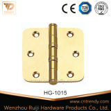 2 Bb Flat Head Solid Door Hardware Brass Hinge (HG-1015)