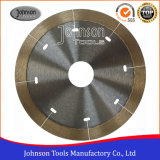 115mm Sintered Saw Blade for Porcelain Cutting with Narrow Laser Cut Key Slot