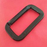 Square Black Keychain Carabiner Clip Aluminum Snap Hook in China