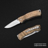 Folding Knife with Wooden Handle (#3988)