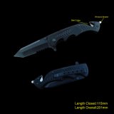 Survival Knife with Window Breaker & Belt Cutter (#3568)