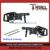 2 stroke gasoline lightweight hand held rotary drilling hammer