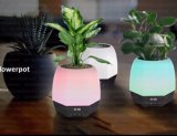 2017 Music Flowerpot Bluetooth Speaker with LED Light and Clock