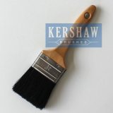 Paint Brush (paintbrush, pure black bristle flat brush with hard wood handle, flat brush)