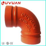 UL FM Approvals Ductile Iron Grooved Elbow with 90 Degree 45 Degree 22.5 Degree for Fire Safety System