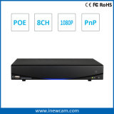 H. 264 8CH 720p/1080P Poe NVR with P2p