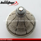 Shape O Vacuum Brazed Diamond Profile Wheel for Sandstone/Limestone