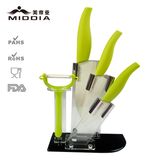 Kitchenware Set, Ceramic Knife Set with Peeler & Foldable Holder