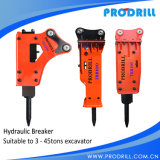 Hydraulic Excavator Concrete Rock Road Breaker Hammer with Chisel