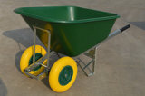 Hot Sale Wheelbarrow Wb9600, Industrial Building Construction, Double Wheels Hand Tools Garbage Truck