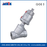 Manufacturer Stainless Steel 2 Way Pneumatically Operated Angle Seat Valve with Positioner