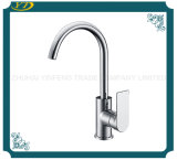 Simply Designed Deck Mounted Goose Neck Single Handle Kitchen Faucet