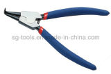 External Circlip Pliers (Bent Tips) with Nonslip Handle, Hand Working Tool