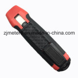 Safe Rebound Deisgn with Trapezoid Blade and Double Colored ABS Hand Auto Retractable Utility Box Cutter Knife