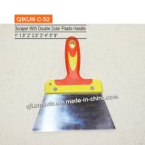 C-52 Construction Decoration Paint Hardware Hand Tools Erasing Knife with Double Color Plastic Handle