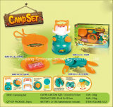 Boutique Playhouse Plastic Toy-Camping Set with Utility Knife & Gas Stove