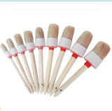 White Bristle Blend Round Wooden Handle Brush (GMPB020)