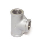 Stainless Steel Pipe Fitting SS304 BSPT NPT Thread Screw Tee 1/2inch