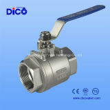 Stainless Steel 2PC Thread Ball Valve with Ce Certificate