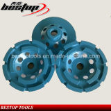 D100mm Threaded Connection Double Row Grinding Cup Wheel