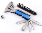 Adjustable Spanner Multi-Function Stainless Steel Auto Emergency Kit with Safety Hammer Colour