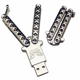 Butterfly Knife USB Stick Metal Logo Engraving
