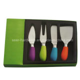 4PCS Stainles Colour Hollow Handle Cheese Knife Serving Set (SE-3011)