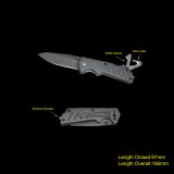 Survival Knife with Belt Cutter and Window Breaker (#3670-717)