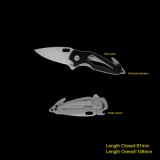 Mini Size Survival Knife with Window Breaker & Belt Cutter (#3599)