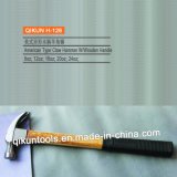 H-126 Construction Hardware Hand Tools American Type Claw Hammer with Plastic Coated Wooden Handle