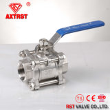 3PC Floating 1000wog Threaded Stainless Steel Ball Valve (Q11F)