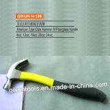 H-136 Construction Hardware Hand Tools American Type Claw Hammer with S Fiberglass Handle