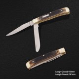 Multi-Blade Knife with Artificial Ox Bone Handle (#3931)