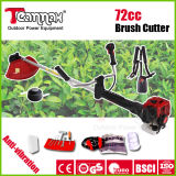 72cc Rotatable Handle Power Gasoline Brush Cutter with Anti-Vibration System