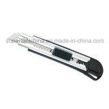 Soft TPR Covered Aluminium Alloy Utility Knife with 5 PCS Automatic Loading Blades (381206)