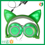 China Fashion Cute Design Wired Stereo Showy Cat Headphone