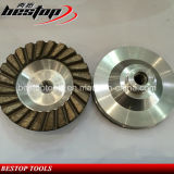 Aluminium Base Diamond Grinding Cup Wheel Turbo Wheel for Granite