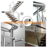 Stainless Staircase Stairs Baluster Handrail Support Ss Handrail Fittings Pipe Connector Fittings