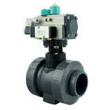 DIN ASTM Standard Pneumatic Actuated PVC Ball Valve with Union